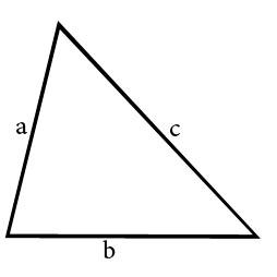 Calculate the area of a triangle by Heron formula